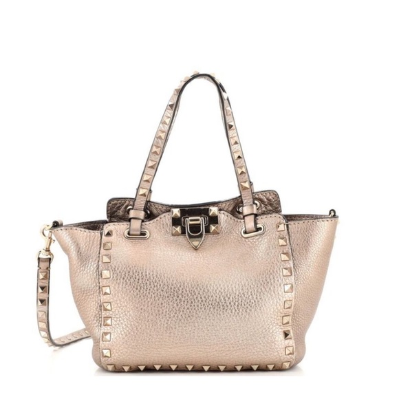 Valentino Garavani Handbags - Powder Gold Valentino Garavani Rockstud small purse